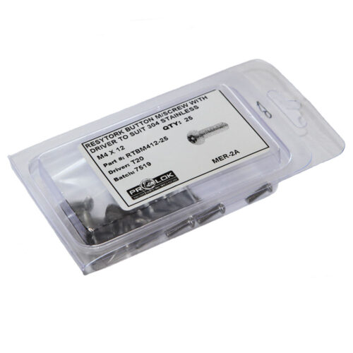Resytork Button Machine Screw 25 Pack with Driver