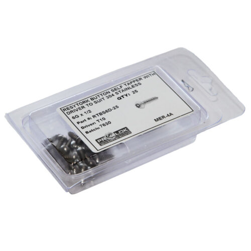 Resytork Button Self Tapper Screw 25 Pack with Driver